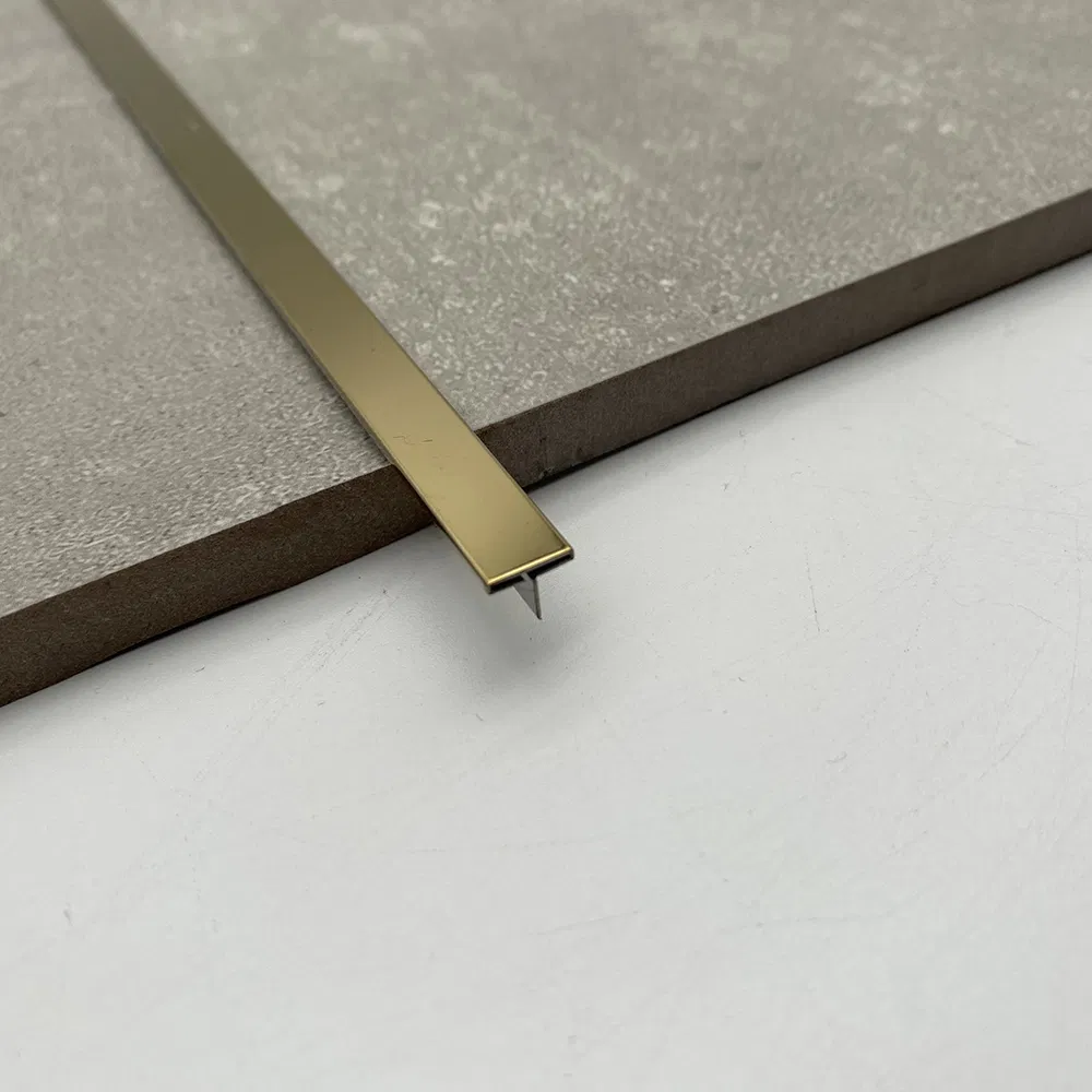 High Quality T Shape Metal Profile 316 Stainless Steel Tile Trim for Wall Cladding Floor Guard