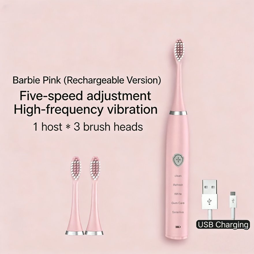 Smart Electric Toothbrush Featuring 2-Minute Timer and Long-Lasting Battery