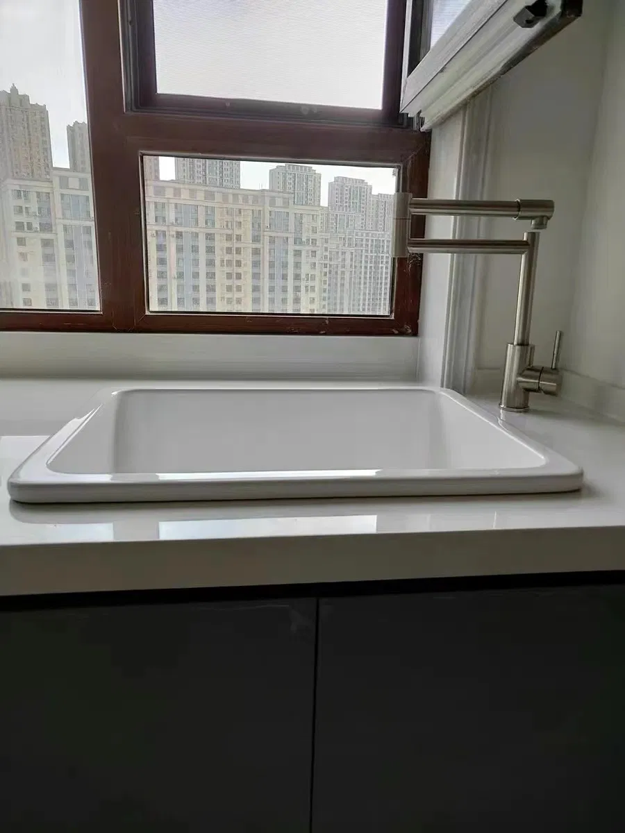 High Quality Above Counter Mounting Ceramic Laundry Sinks 610X457X254mm