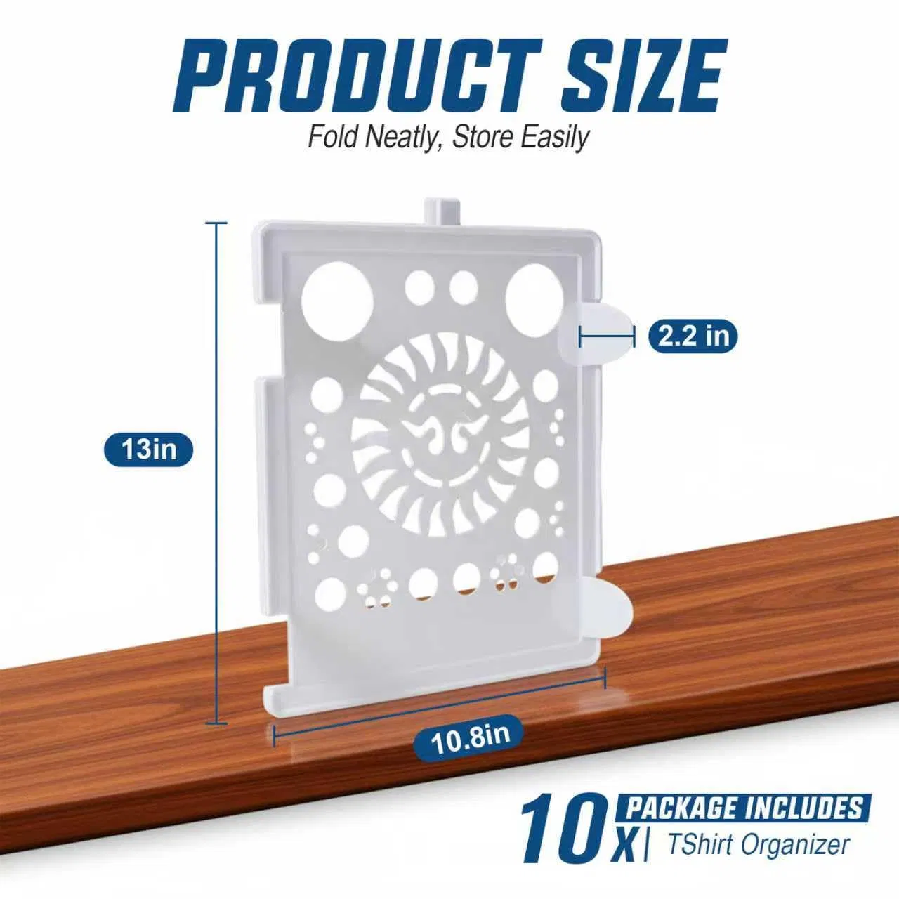 10-Packed Stackable Shirt Organizer for Efficient Closet Storage and Easy Access
