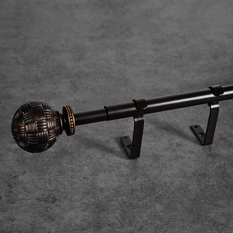 Wholesale Manufacturer Aluminum Curtain Pole Silent Single Curtain Rods Accessories