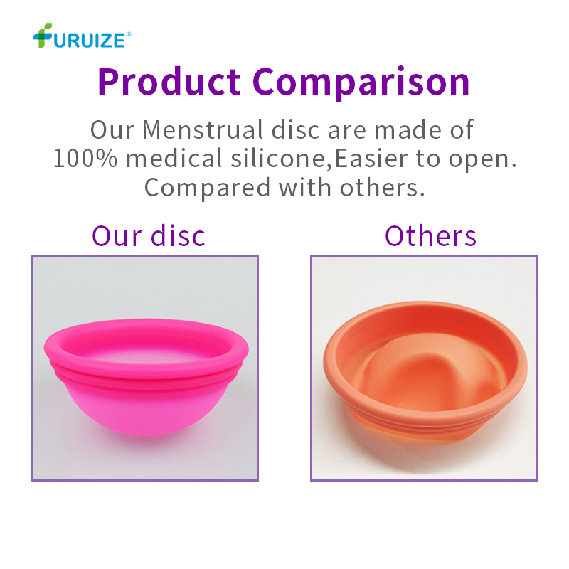 ISO CE FDA Soft Menstrual Disk Menstrual Disc Medical Grade Menstrual Disco for Women
