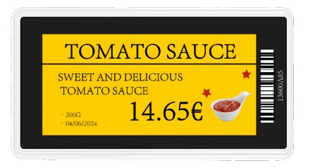 Customized Factory 2.66 Inch E-Ink Price Tag Electronic Shelf Labels E-Link Epaper 24GHz ESL Price Tag for Retail Store, Supermarket Tag OEM ODM Timely Action