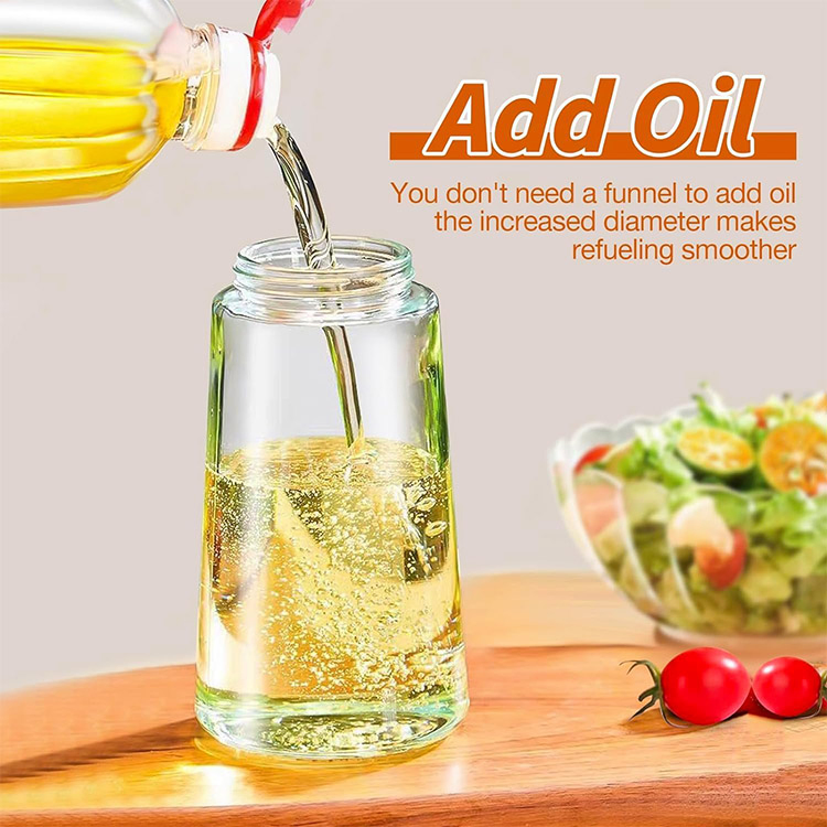 Hot Selling Glass Olive Oil Pump Sprayer Bottle 450ml Baked BBQ Oil Dispenser Bottle