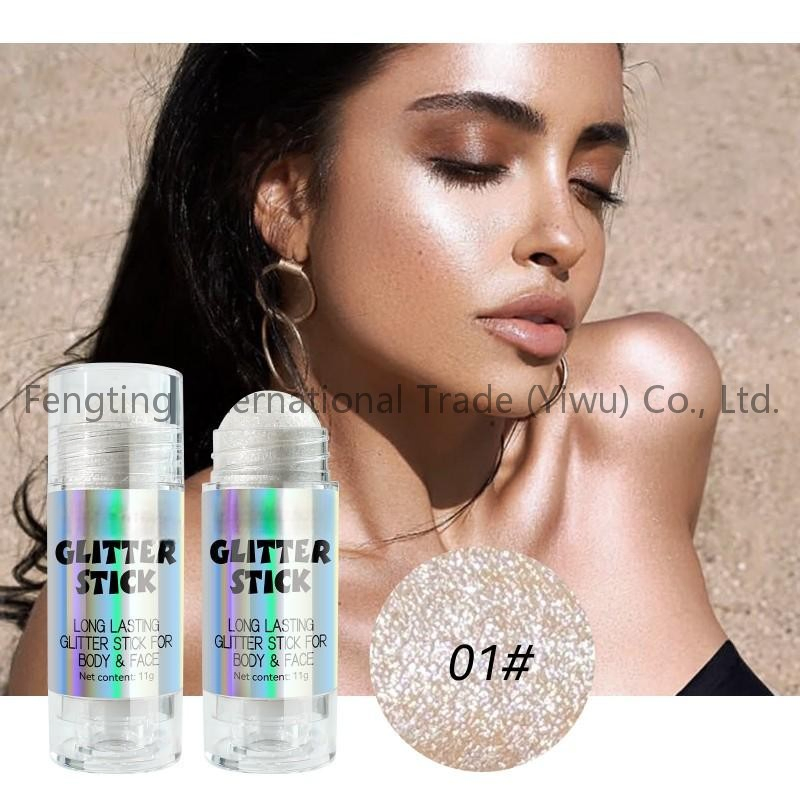 Hot Sale Halloween Waterproof Body Highlighting Stick Chunky Sparkling Pressed Powder Makeup for Face & Eyes