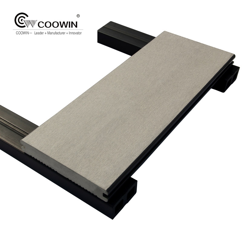 Black Wood Plastic Composite Floor for Garden Decking Patio Decking