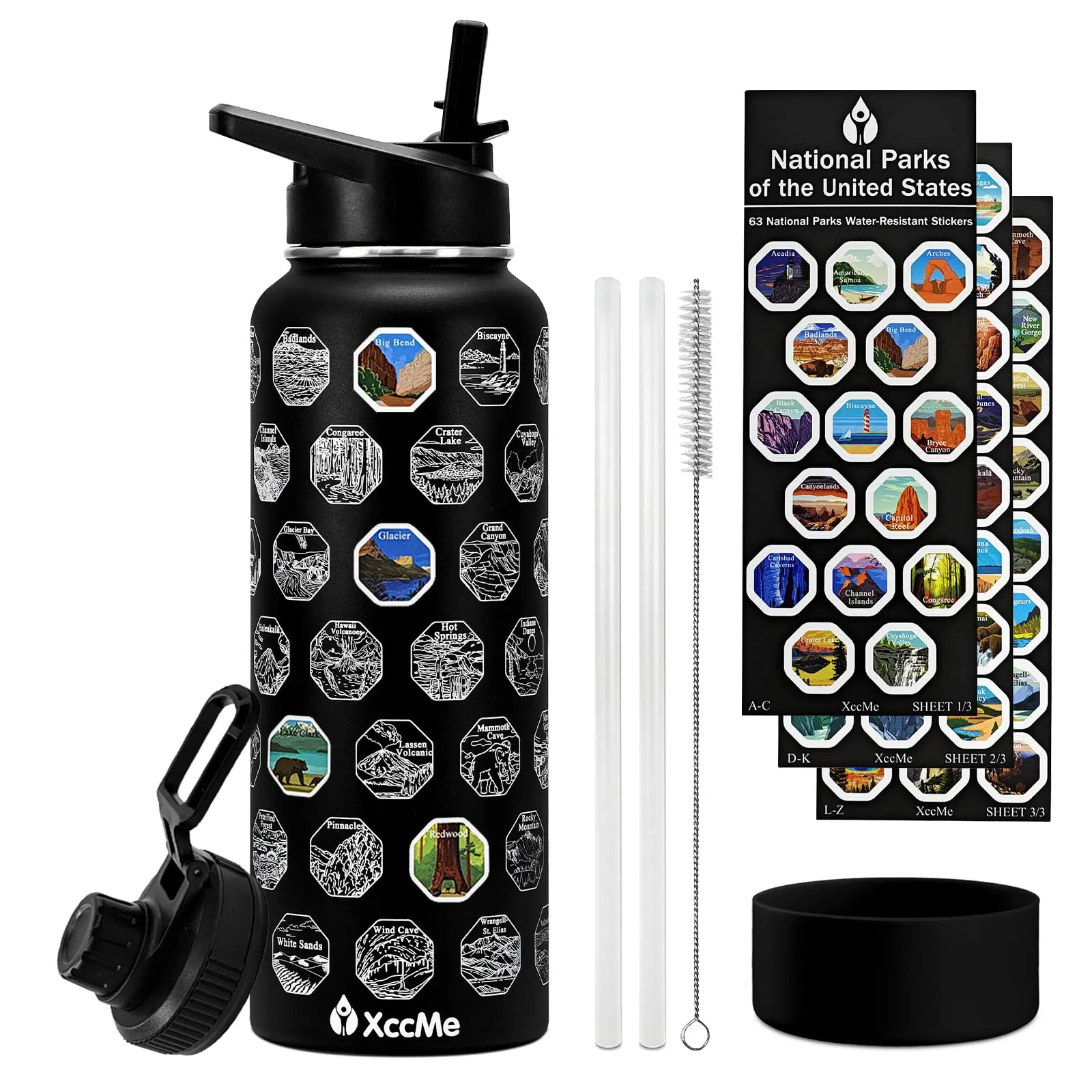 New Arrival Custom Stainless Steel Water Bottle with Lid Full Body Laser Printed with Sticker Box Stainless Steel Water Bottle