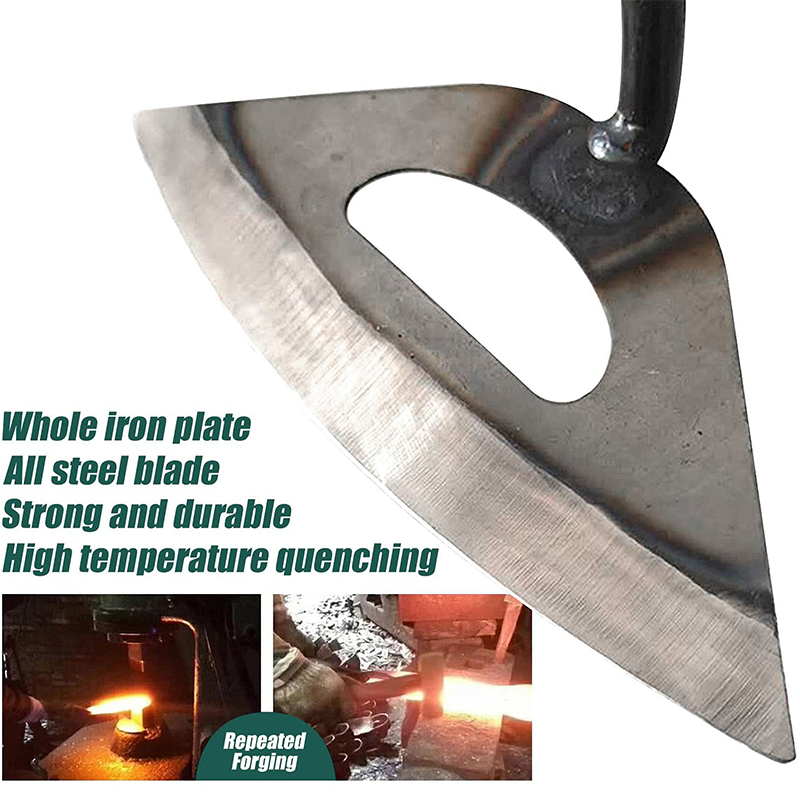 Hot Selling Hand-Hardened Forged Hoe Weeding Gardening Tool Hoe Hand-Held Small All-Steel Hardened Hollow Hoe