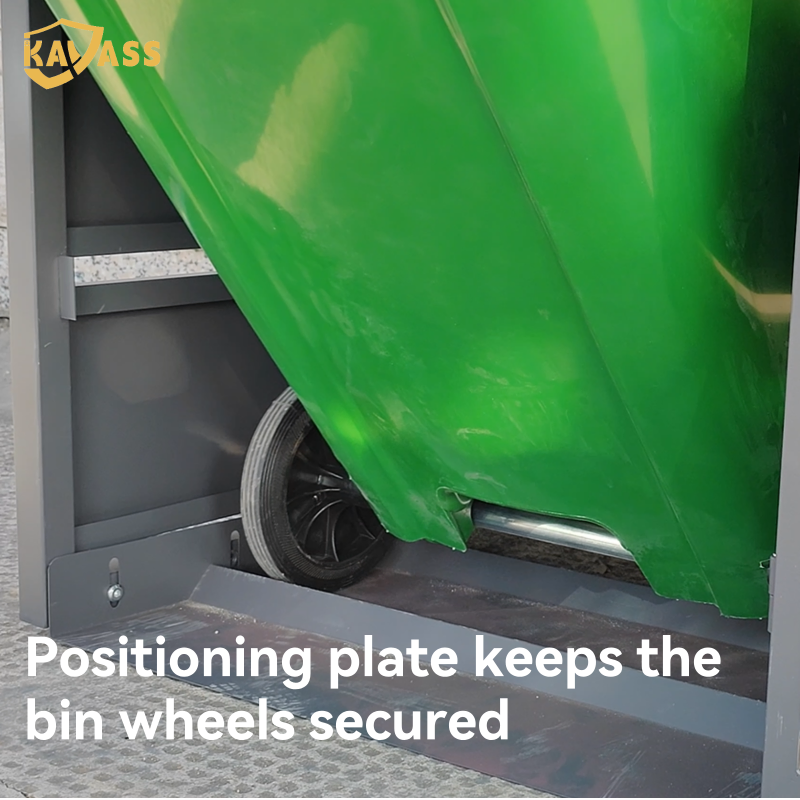 Kavass Rust-Resistant Bin Enclosure with Planting Bed for Outdoor Use