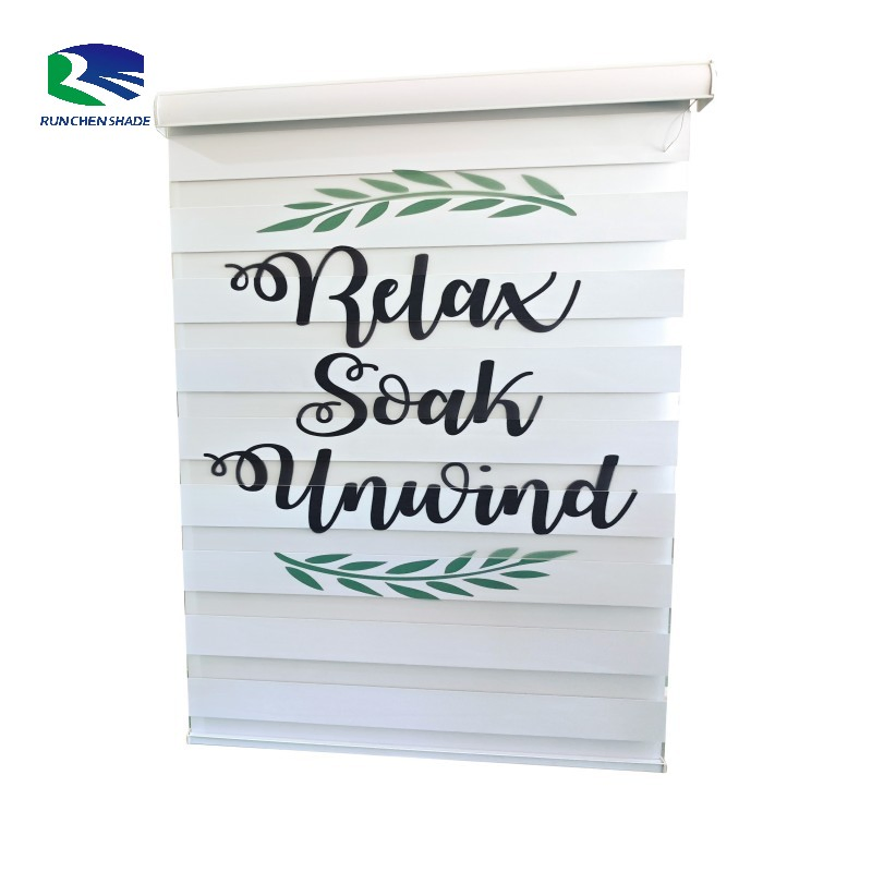 2025 Yst Factory Digital Printing Motorised Windproof Zebra Blinds