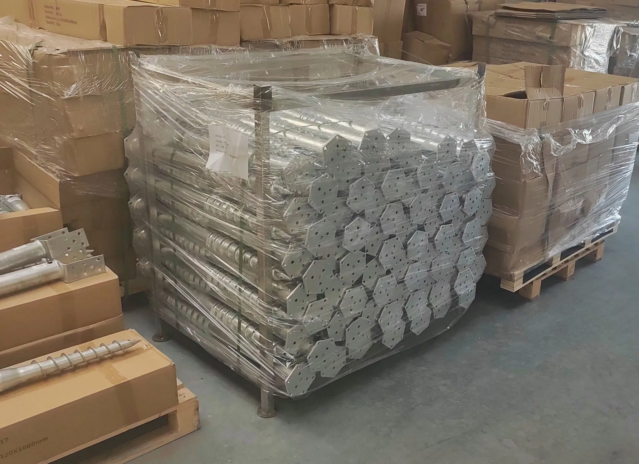 114mm S235 Hot-DIP Galvanized Ground Screw Pile Anchor with Flange for Solar System