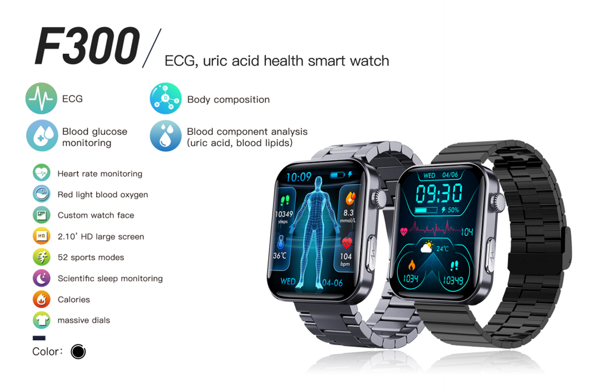 Advanced ECG Uric Acid Monitoring Smart Sports Watch