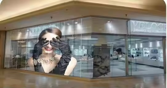 Factory Price Ultra-Thin P20 Transparent LED Display Self-Adhesive Advertising for Glass Window Wall
