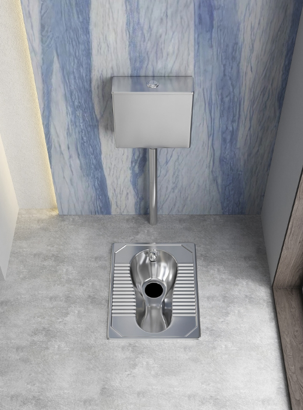 Factory Direct Sales Bar High Speed Rail Project Public Area 304 Stainless Steel Squat Toilet