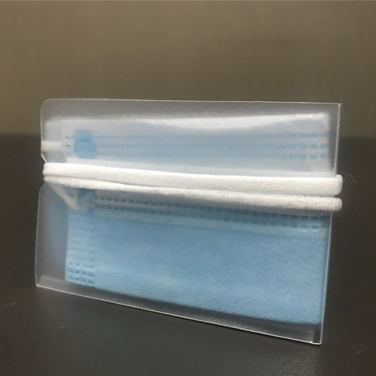 Dust Proof Plastic Folding Face Mask Storage Bag Clip