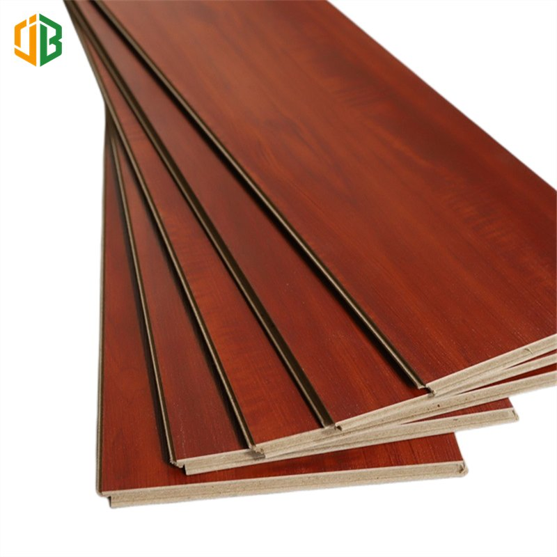 Laminated Wooden Flooring High Gloss Dark Brown Color HDF MDF AC3 AC4 Valinge Click Laminate Wood Flooring