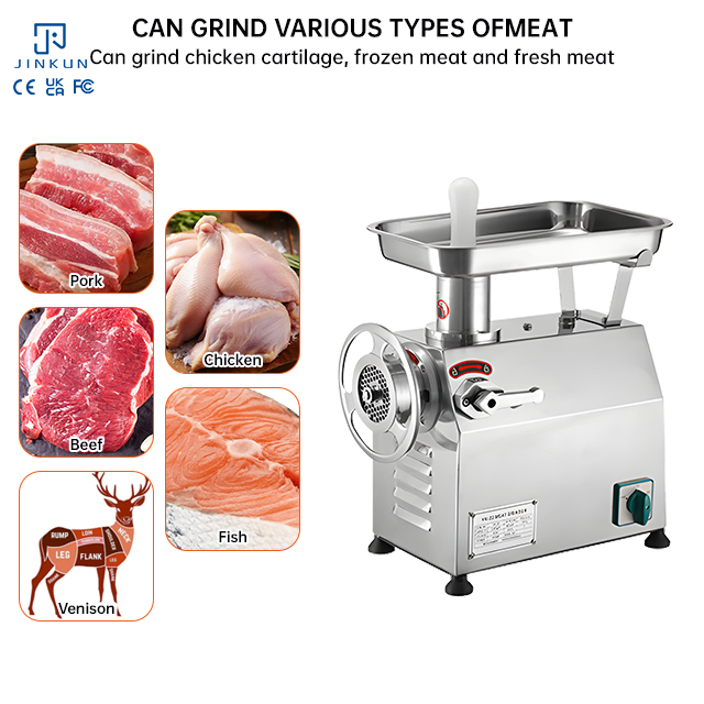 High Performance Electric Meat Grinder Jinkun Stainless Steel Machine for Market and Restaurant Use