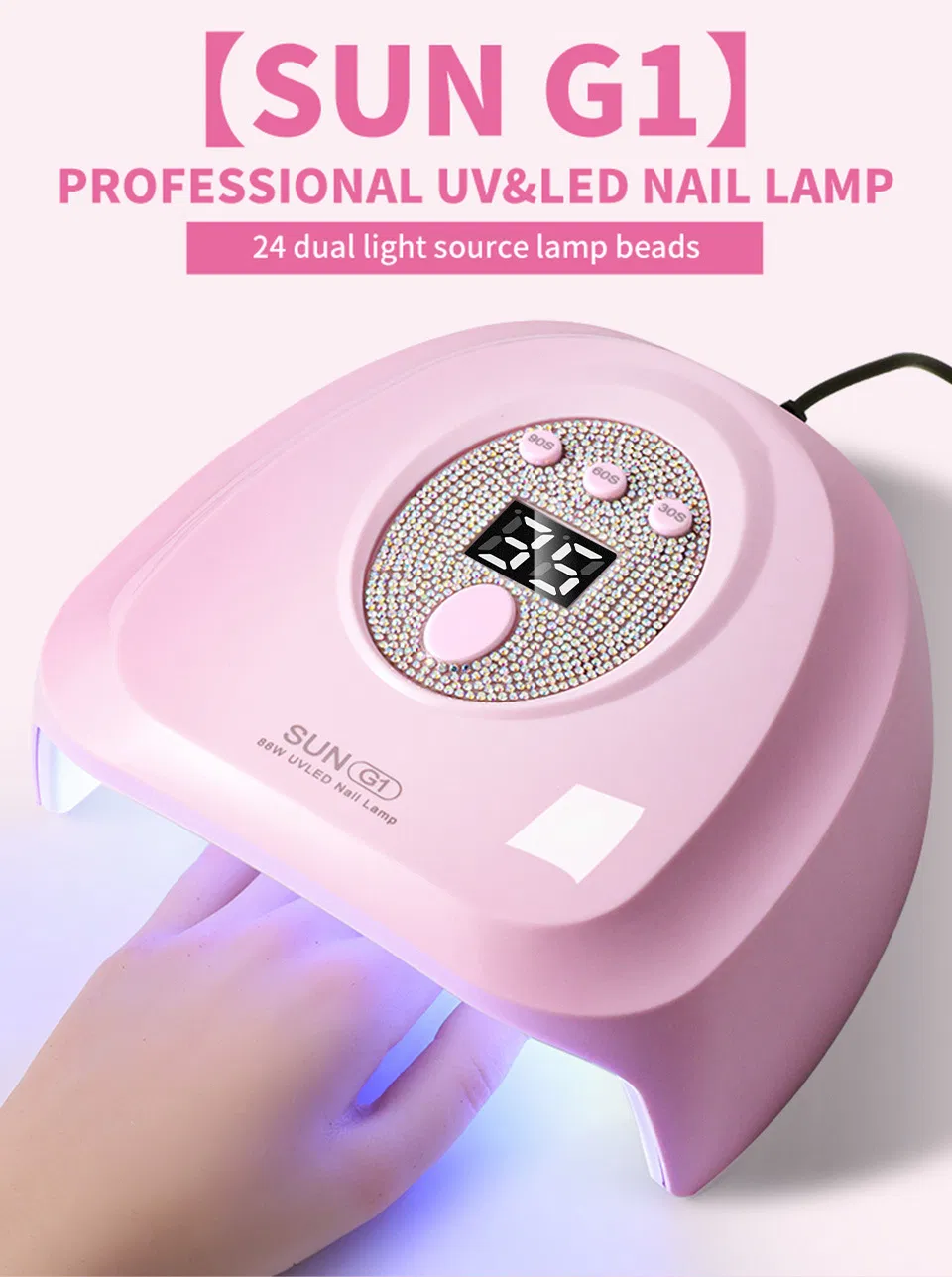 Professional USB Rechargeable UV LED Nail Lamp with CE and RoHS