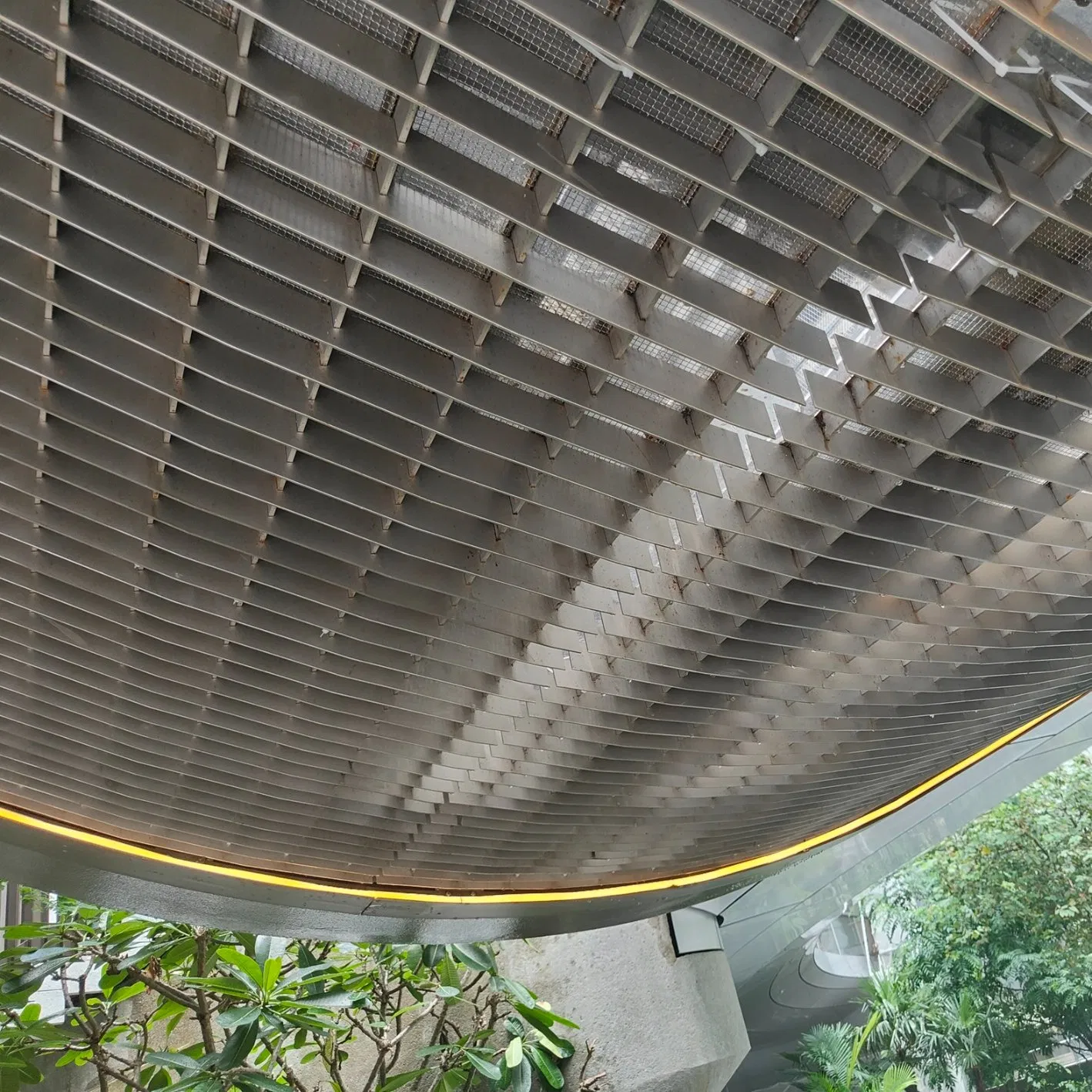 Special Stainless Steel Mesh Gird Decoration Ceiling Press-Lock Grating Steel Structure