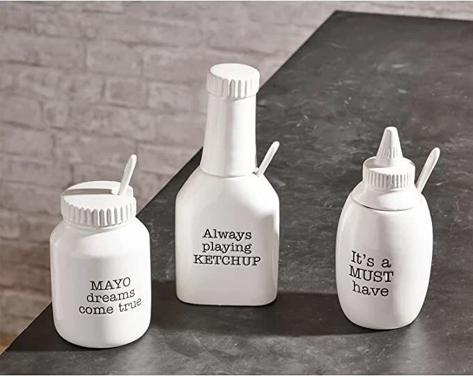Always Playing Ketchup Ceramic Bottle