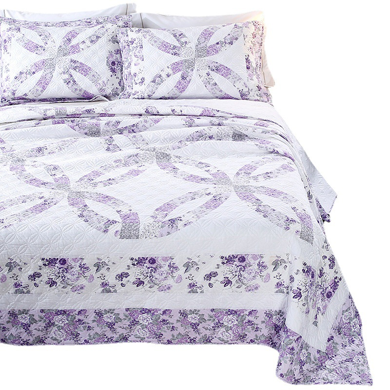 Polyester Patchwork Quilt Queen Size Bedding Set Filling Offers Deals Cheap Comforter Bedspread for Teens