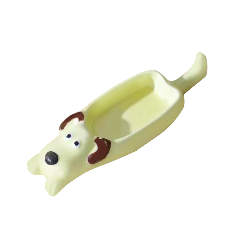 Yellow Puppy Ceramic Sauce Dish - Cheerful Kitchen Companion
