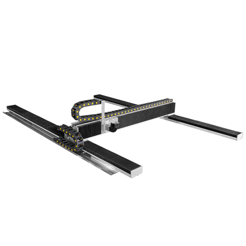 Ball Screw Gantry Module with Xyz Linear Motion, Cross Slide, and Bellows.