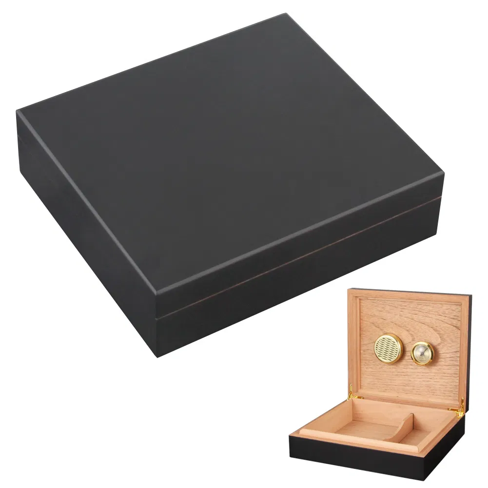 Vintage Matt Painting Multifunction Wood Cigar Humidor Box