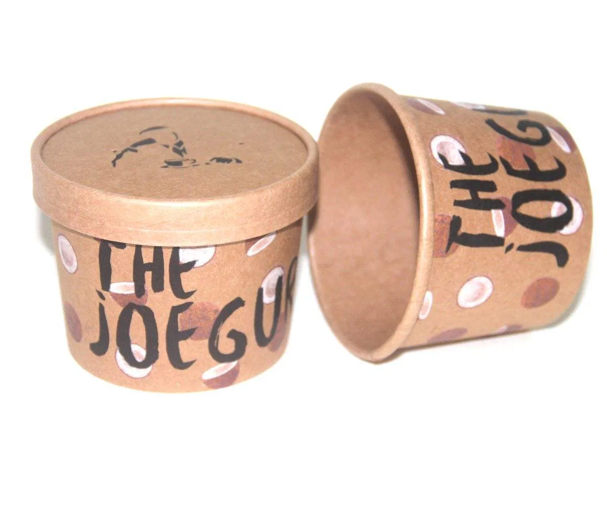 4oz 6oz 8oz 10oz 14oz 15oz 16oz Custom Printed Soup Kraft Paper Ice Cream Cup