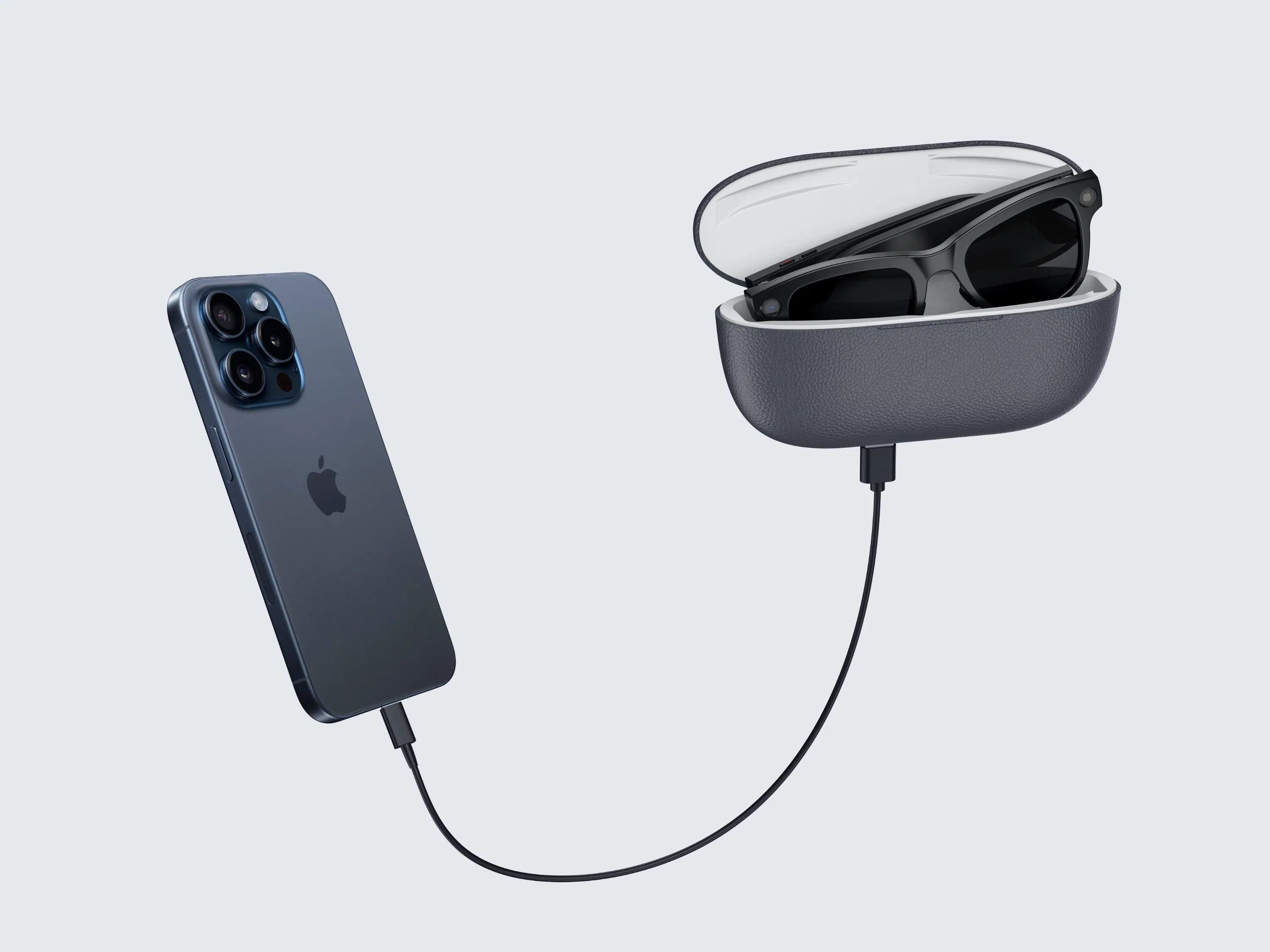 Charging Case Ensures Extended Use, Ideal for Outdoor Business Trips Smart Glasses
