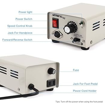 Precise Nail Care Professional Drill Machine Korea Strong 90 Dental Micro Motor