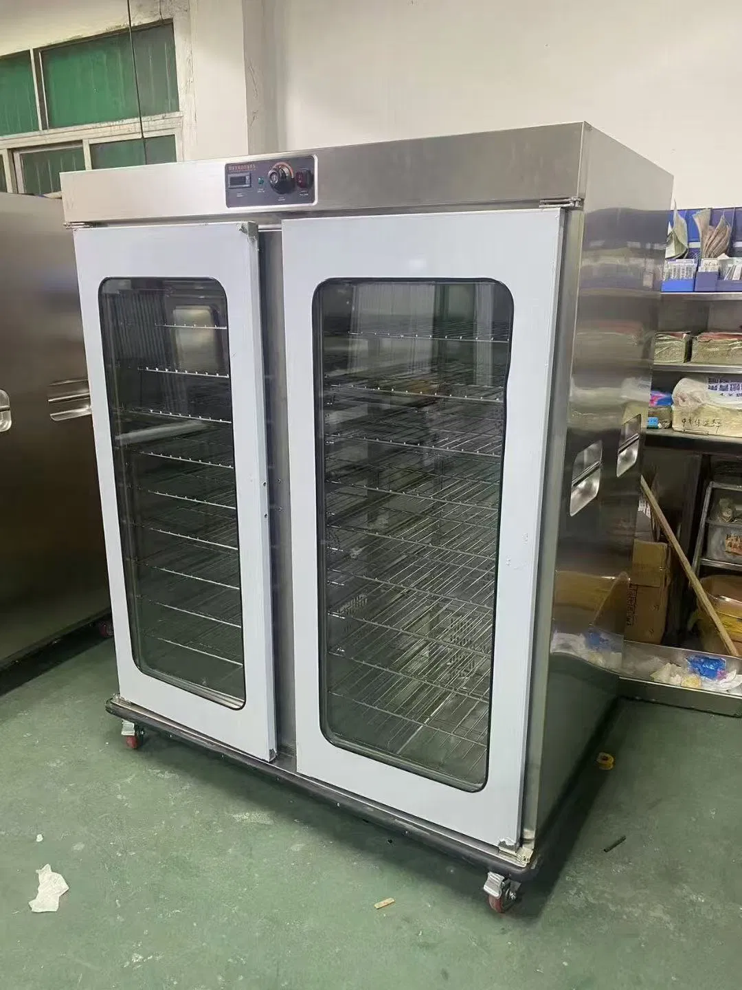 Commercial Kitchen Equipment Double Doors Electric Food Warmer Cabinet with Bwheels for Restaurants/Hotels/Banquet/Party