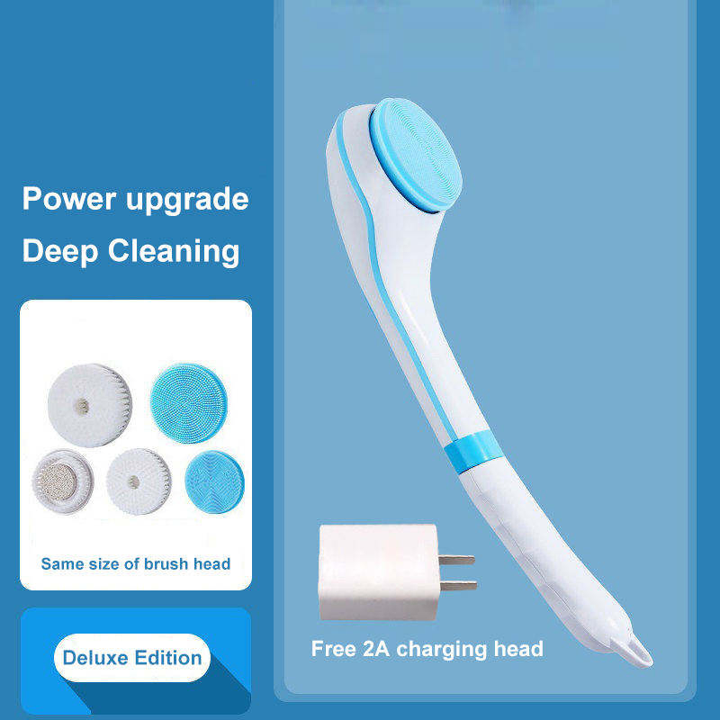 Modern Long Handle SPA Washing Bath Body Brush Cleaning Back Shower Scrubber Silicone Bath Brushes Sponges Set