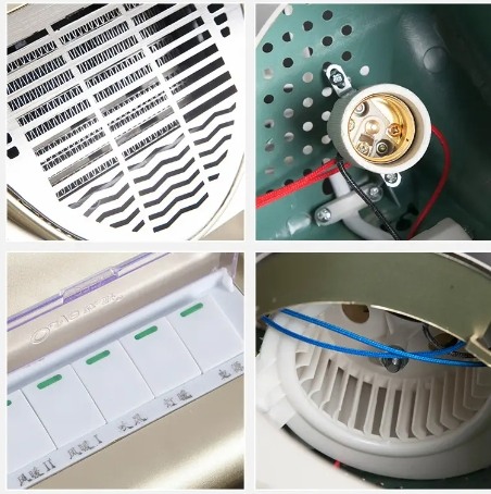 2 Lamp Wall Mounted Bathroom Heater Infrared Bulb Room Heater