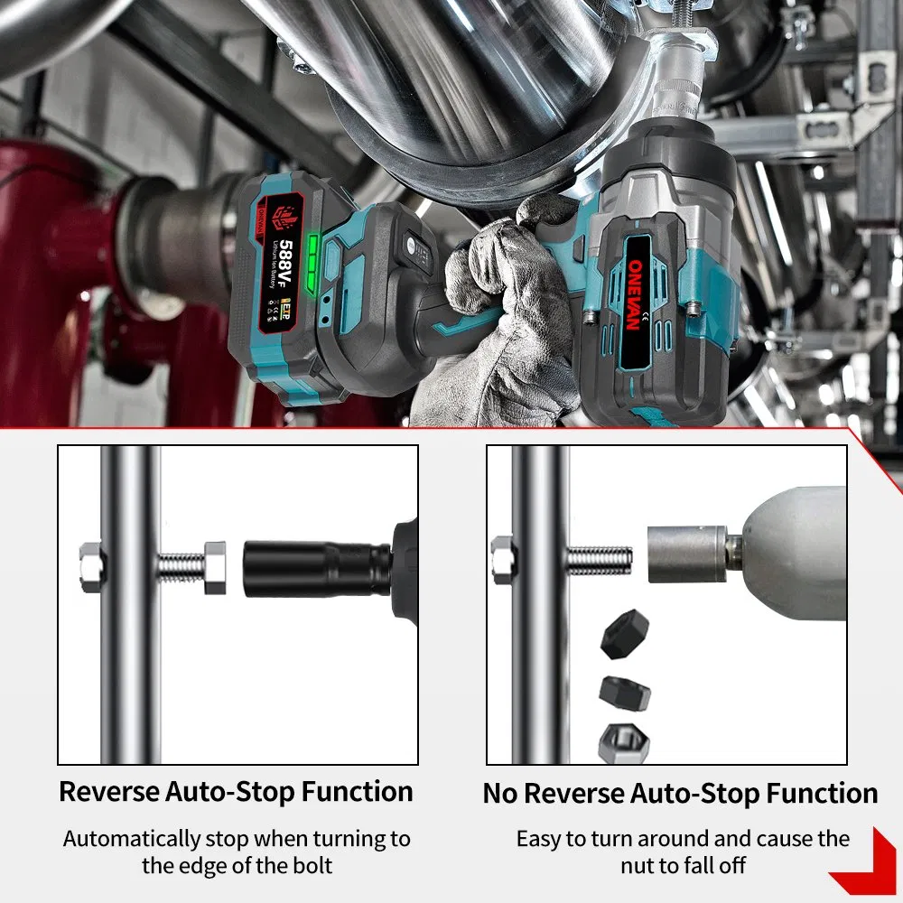 Powerful 1700nm Brushless Electric Impact Wrench for Professionals