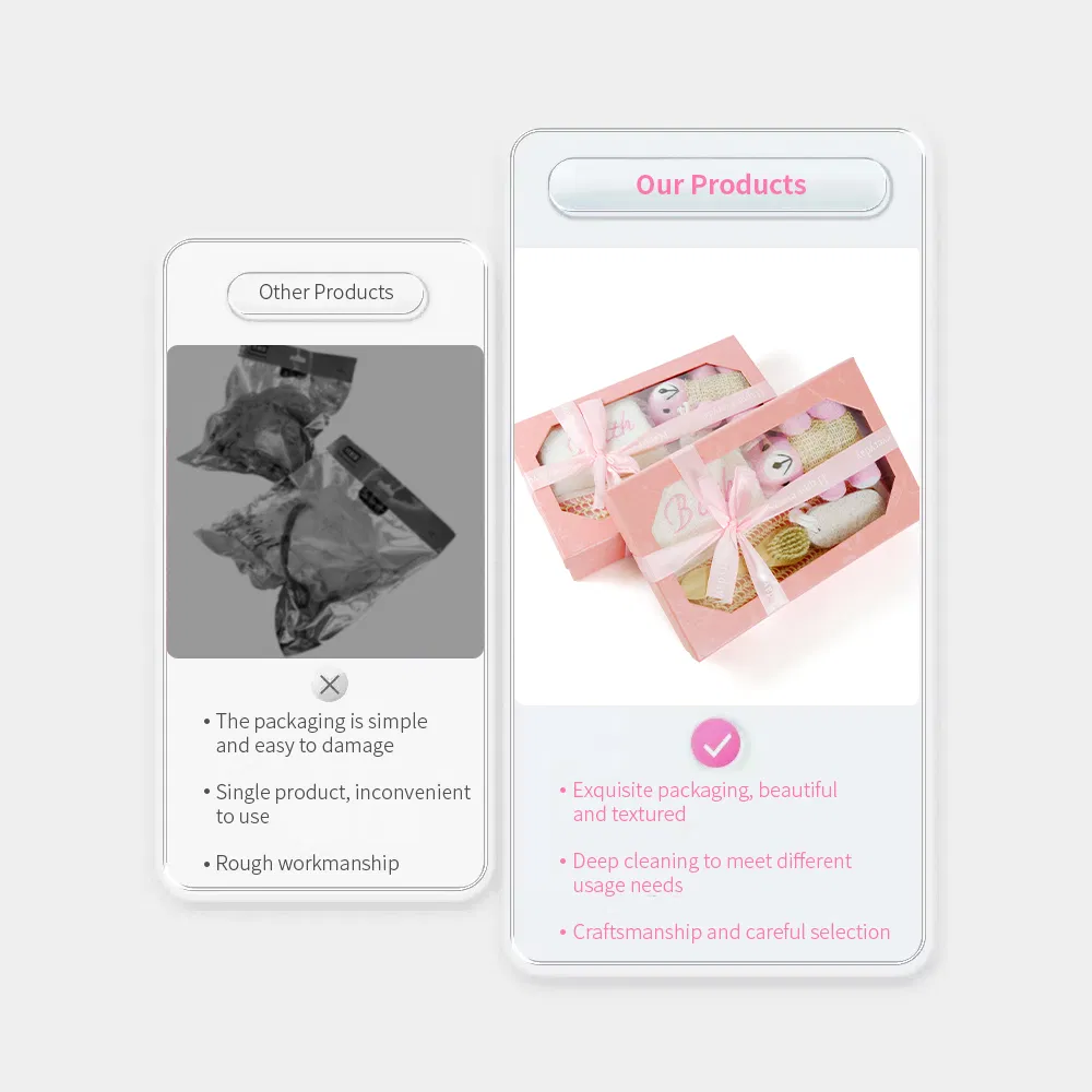 Women Business Corporate Promotion Baby Souvenir Bath Set Sponge SPA Valentine Gift Kit