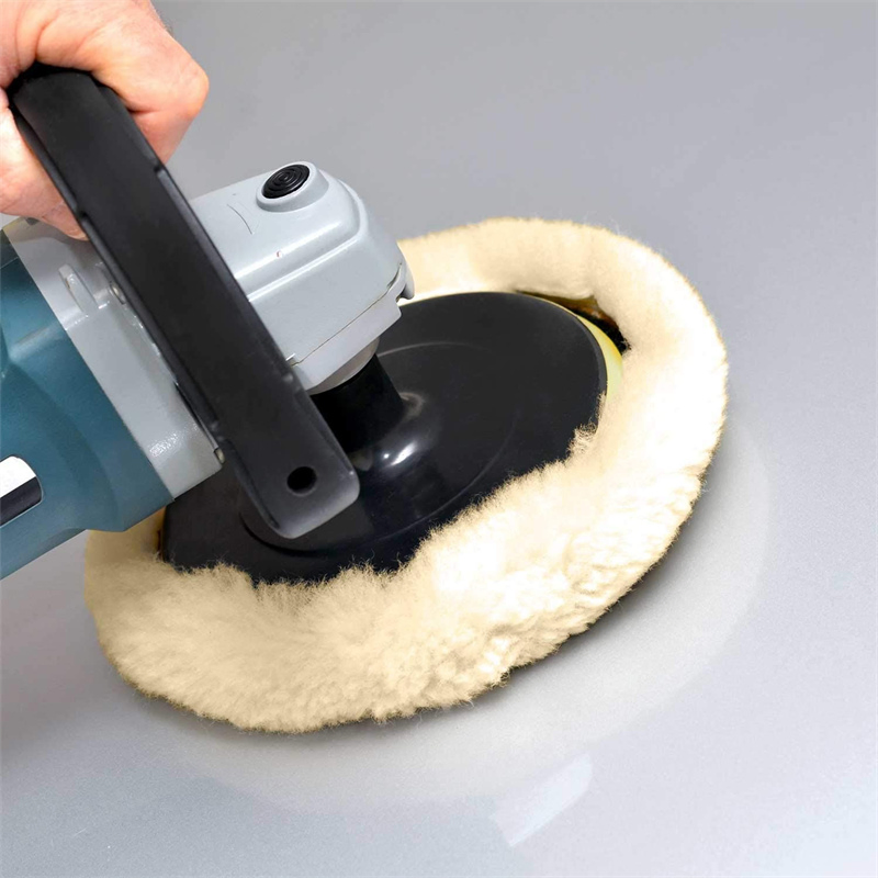 Car Detailing Wool Polish Wheel 7" - Dual/Single-Sided Yellow/White Automotive Tool