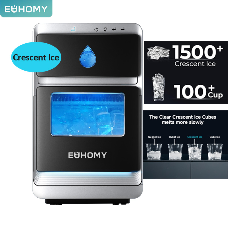 Compact Ice Maker Producing 1500 Cubes Daily Perfect for Parties