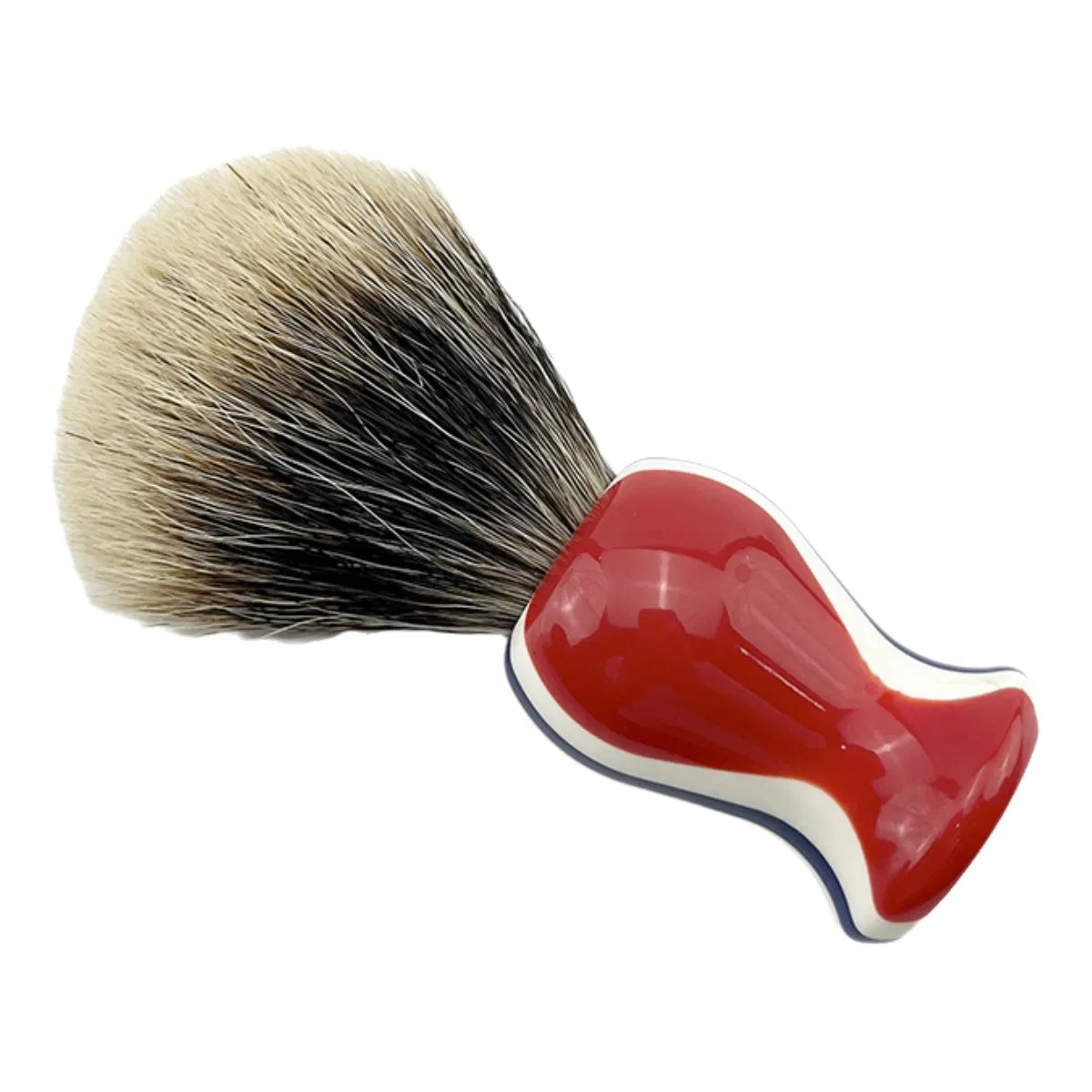 Men's Classic Handle Face Shaving Brush Retro Striped Tie-Dyed Legacy Nylon Beard Brush