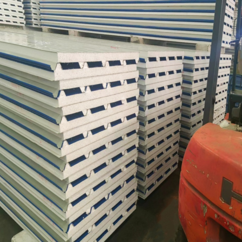 PU/PIR/EPS/Rockwool Low Cost Insulation Fire Proof Wall/Roof Composite Sandwich Panel Building Material