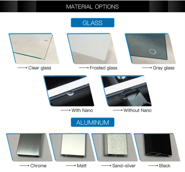 Good Quality Bathroom Tempered Glass Sliding or Hinges Shower Room