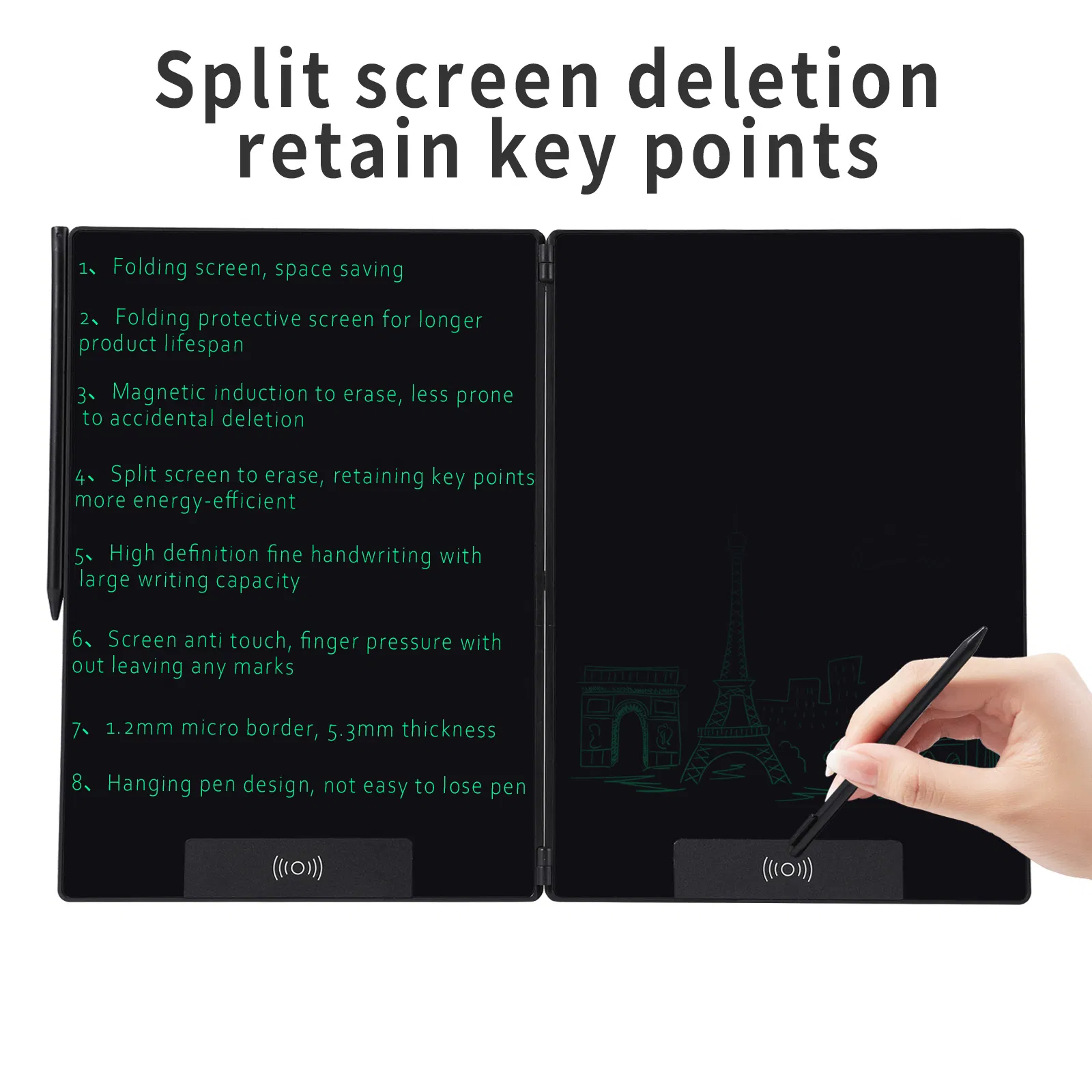 14.3" Foldable LCD Writing Tablet with High Definition Fine Handwriting Features