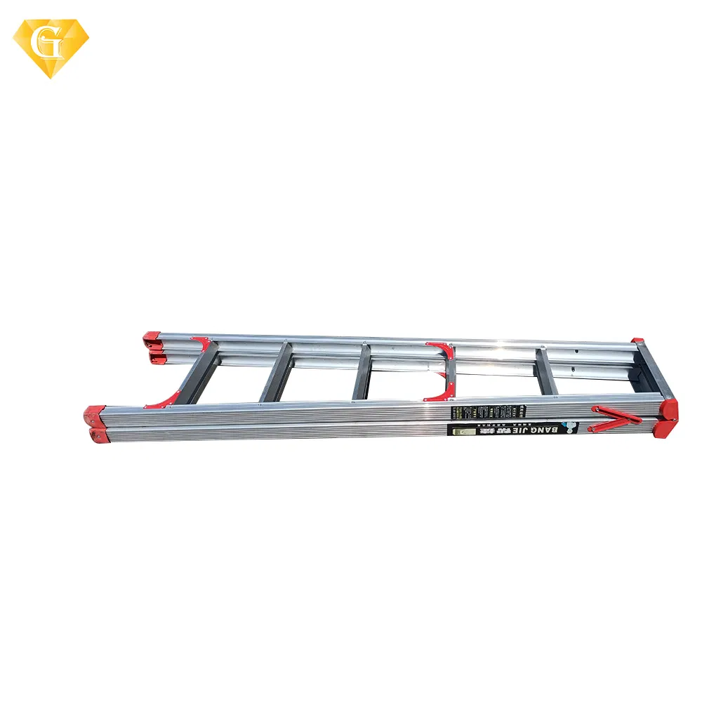 Extendable Aluminum Ladder with Safety Locks for Secure Climbing