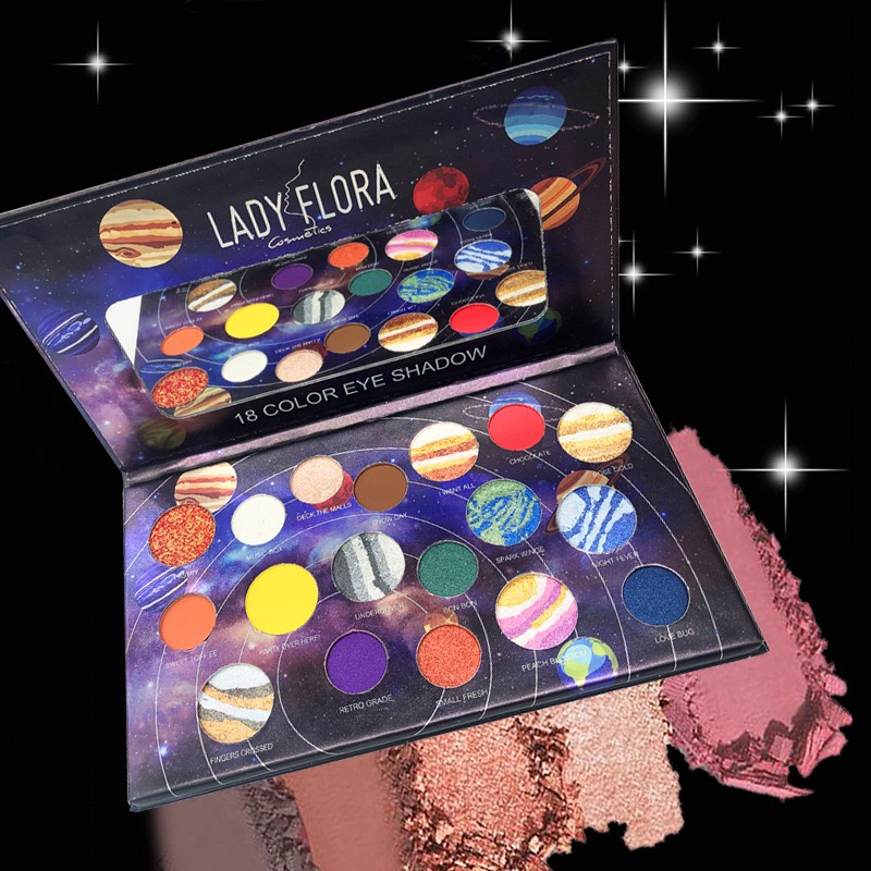 New Spot Solar System 18 Color Eyeshadow Pearlescent Anti-Level Price Eyeshadow Palette