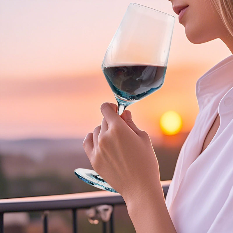 Colored Stemmed Wine Glasses Plastic Party Wine Cup