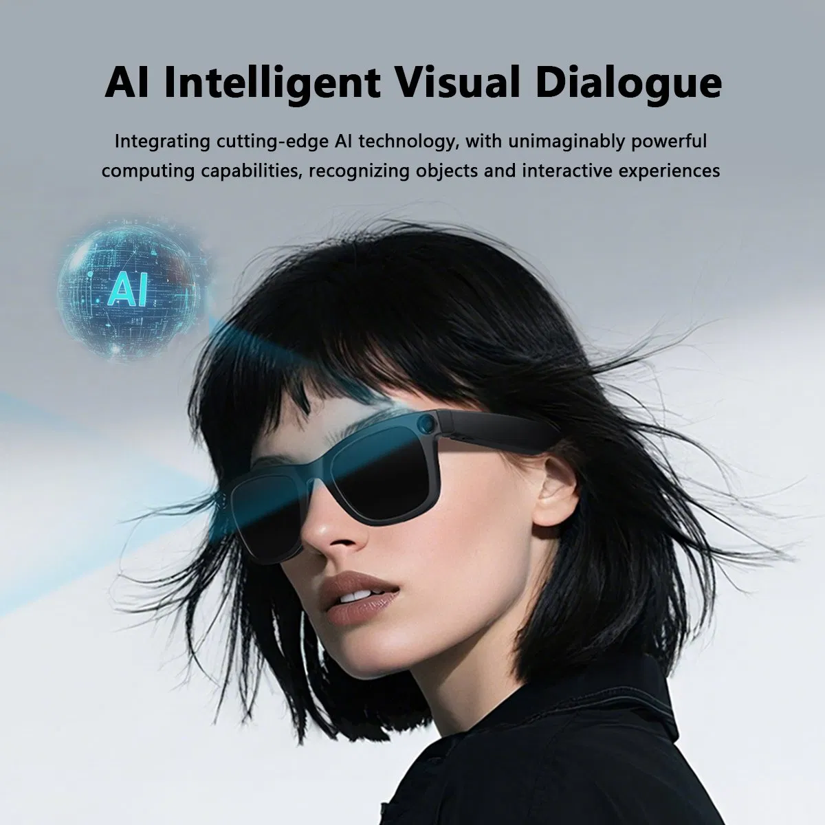 2025 Newest 8.0MP HD Camera Sunglasses Wearable Headset Taking Photos Recording Audio/Video/Music Ai Translation Smart Glasses