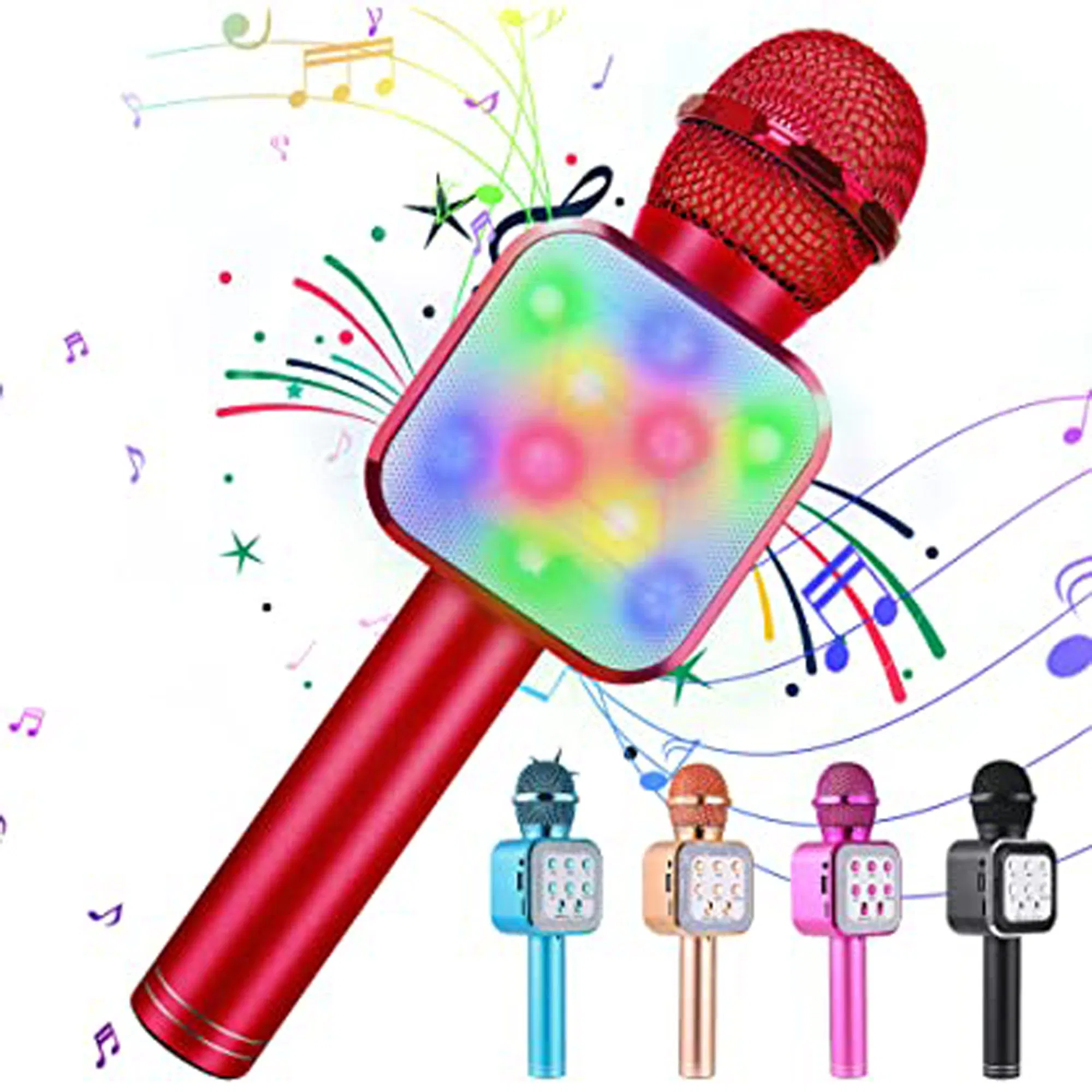 LED Lights Great Gifts Toys for Girls Boys Adults Wireless Bluetooth Karaoke Microphone
