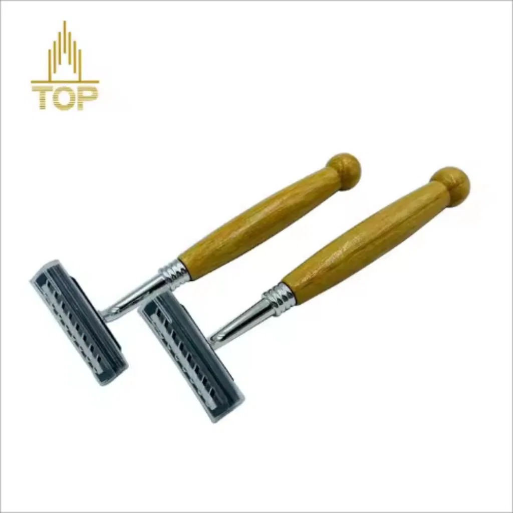 Eco-Friendly Shaving Kit Natural Bamboo Handle Razor with Shaving Cream