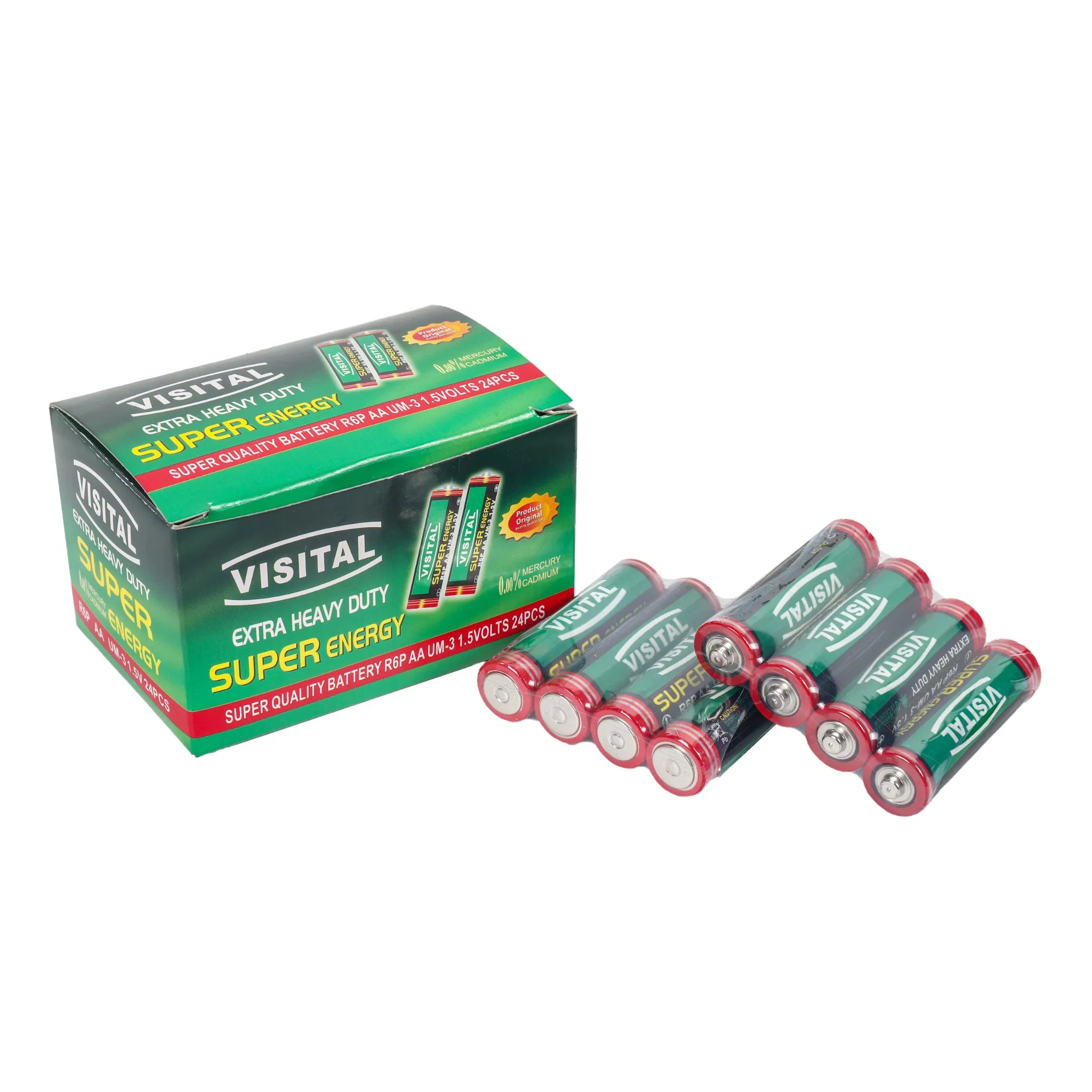 Батарейки R6 AA Visital Zinc Carbon, оптом