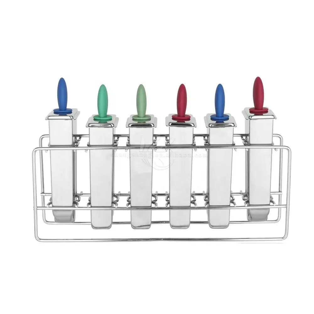 Customized Logo 3/4/6 Tray DIY Stainless Steel Popsicle Mold/Ice Lolly Mould/Ice Cream Pop Maker Popsicle Mold